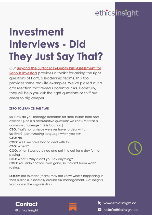 Investment Interviews: Did They Just Say That?