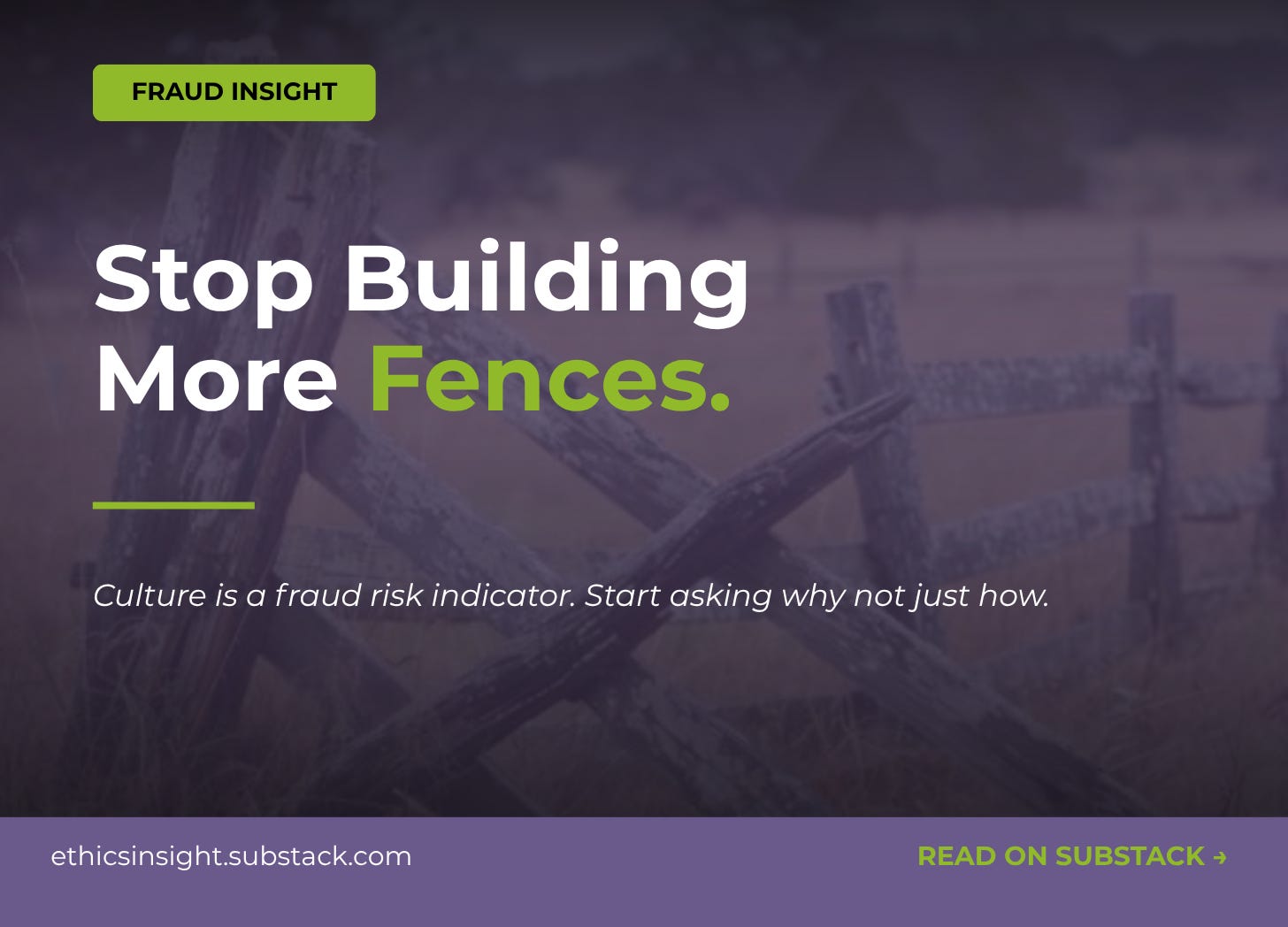 Culture is a stewardship issue and a fraud risk indicator artwork from The Integrity Gap
